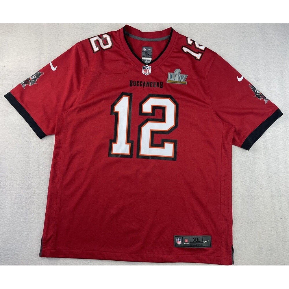 Tom Brady #12 Tampa Bay Buccaneers Men’s XL Nike Super Bowl LV Game Jersey